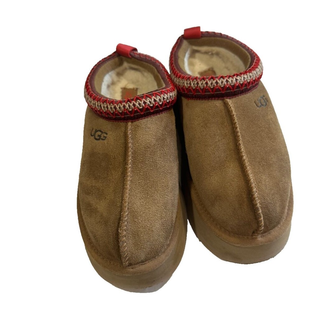 Ugg Tazz Platform Slippers Chestnut Women’s Size 6 - Picture 6 of 7